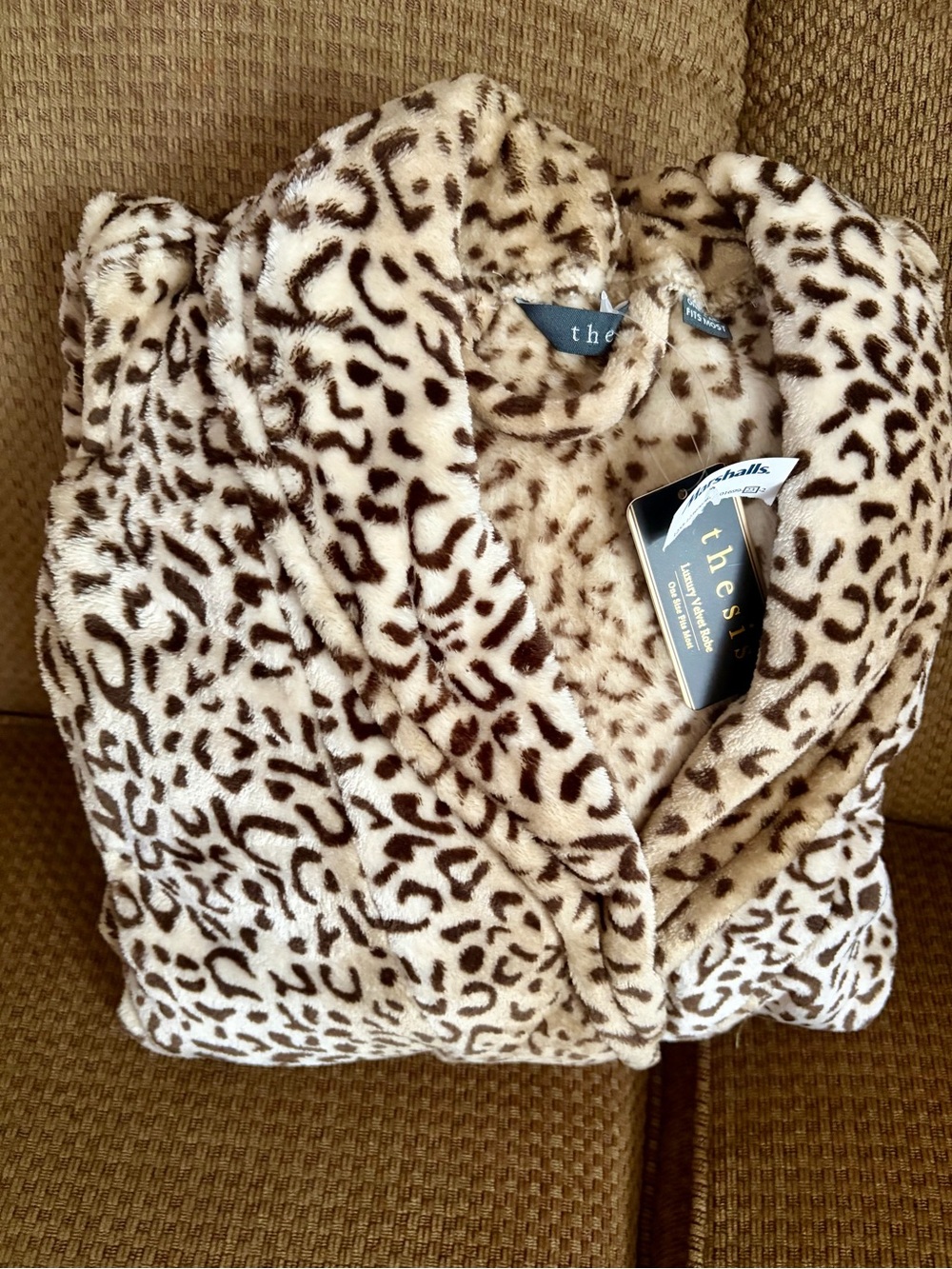 Thesis Leopard print velvet robe New!